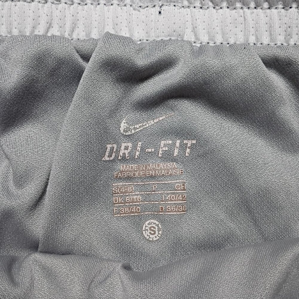 Nike Women M Dri-FIT Performance Running Shorts Blue & White M Side Mesh Comfort - Picture 4 of 14
